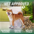 Dog Shoes for Medium Dogs, Large Dog Boots for Winter Snow, Hot Pavement, Dog Booties & Paw Protectors Pink Size 5
