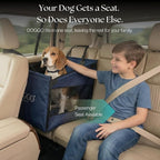 Dog Car Seat for Small & Medium Dogs up to 35 lbs – Hard Bottom Booster with Safety Tether, Non-Slip Waterproof Oxford Fabric, Storage Pockets, Fits Cars, SUVs & Trucks (Blue, Up to 35 lbs)
