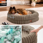 ChiXnuggle Orthopedic Dog Bed, Washable Cover, Faux Fur Bolster Pet Couch | waterproof,egg crate foam,non-slip bottom,for small medium dogs,taupe,30*24*7,dog sofa,puppy bed