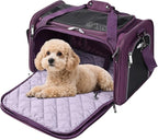 EliteField Deluxe Soft Pet Carrier for Cats and Dogs (3-Year Warranty) | Airline Approved, Waterproof Fabric, Scratch-Resistant Mesh, Expandable Mat, Built-In Leash, Suitcase Sleeve, Seat Belt Loops