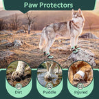 PAWsay Dog Shoes for Summer Water-Resistant Paw Protector Soft Booties | Non Slip Puppy Boots with Reflective Straps Prevent Injury Scratching Comfy Boots with Soft Thin Lining Lighten Friction