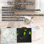 20-Pack Cat Water Fountain Filter Compatible with Petsafe Premier, Ion-X | Fit for Outlast Pumpless, Viva, Premier Cat Water Fountain Stainless Steel, Pet Water Fountain Filters for Dog & Cat