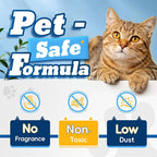 LMJP Crystal Cat Litter for Long-Lasting Odor Control, Non-Clumping, 17.2lb | 4 Months Supply, Unscented, Rapid Water Absorption, Low Tracking, Low Dust, Lightweight White Silica, 4 Pack of 4.3lb
