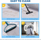 Cat Litter Mat 47" x 35" XL, Washable Urine-Proof Non-Slip Gray | Machine Washable, Upgraded Felt & Fabric Material Litter Mat for Fewer Creases, Hold 3-4 Litter Boxes, Soft on Paws