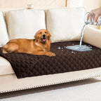 Smiry Waterproof Reversible Pet Couch Covers for Dogs | Pet Friendly, Soft Fabric, Washable Sofa Furniture Protector for Dogs Cat Kids, Checkered (30"x70", Chocolate/Chocolate)