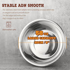 Elevated Dog Bowls, Metal Raised Dog Bowl Stand with 2 Thick 58oz Stainless Steel Food Bowls & Non-Slip Mat - 11.8" Tall for Medium/Large Breeds