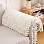 Smiry Couch Cover for Dogs, Non Slip Fuzzy Pet Sofa Arm Covers Washable | Sofa Slipcovers for Armrest & Backrest, Soft Thick Furniture Protector for Cats Dogs, Against Fur, Dirt (20"x24", 2 Pack)