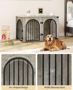 Hzuaneri 39.4" Wooden Dog Crate Furniture, Indoor Dog Kennel Dogs Cage for Small/Medium/Large Dogs, Heavy Duty Dog Crates Decorative Pet House End Side Table TV Stand, Greige Black DFC84105B | Arch Door, Modern Dog Box Indoor for Dogs, Side Table, Dog ...