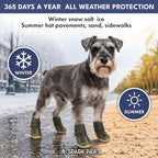 Spark Paws 365 Dog Shoes - All-Season Boots for Winter Snow & Hot Pavement | Water-resistant, anti-slip, stay-on straps - rain, ice & summer booties in one. Reflective; small, medium & large dogs
