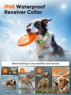 Dog Training Collar with Remote: 3300ft Range IP68 Waterproof E-Collar with Reflective Strap, Beep Vibration & Shock Modes for Anti-Bark & Behavior Correction, Dog Shock Collar, Fits 14"–25" Neck