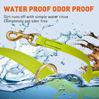Viper Biothane K9 Working Dog Leash Waterproof Lead for Tracking Training Schutzhund Odor-Proof Long Line with Solid Brass Snap for Puppy Medium and Large Dogs 6ft, Safety Yellow