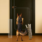 Heavy Duty Door Protector from Dog Scratching 16 x 30'' Transparent PVC Pet Door Guard Protection, Easy Install & Remove Custom-Cut Anti-Scratch Shield for Interior Doors, Cat Damage Prevention 1-Pack