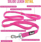 Lukovee No Pull Dog Harness and Leash Set - Adjustable Soft Padded Vest with Front Clip for Easy Control, Reflective Durable Harness for Safe Daily Training Walking for Medium Large Dogs (L, FU)