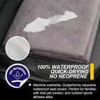 Back Seat Cover for Car Trucks Van SUV Jeep,Waterproof Rear Bench Towel Seat Covers for Dogs and Kids,Automotive Backseat Protector (Grey)
