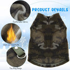 Reginary 10 Pack Large Dog Sweaters Fleece Pet Dog Clothes with Leash Ring Soft Warm Winter Puppy Plaid Shirt(Bright)