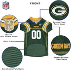 Pets First NFL Green Bay Packers Dog Jersey, Size Medium, Football Shirt Costume for Pet, Dog Sports T-Shirt, NFL Team Clothing for Cats, Licensed Pet Apparel Available in 7 Sizes and 32 Teams