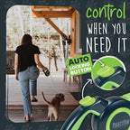 Mighty Paw Retractable Dog Leash, Heavy Duty for Small, Medium & Large Dogs | Anti-Slip Handle, Reflective Nylon Tape, Tangle-Free Swivel Clip, Auto-Locking Button, U-Shaped Guide