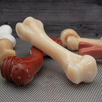 Nylabone Power Chew Mega Knot Bone Dog Chew Toy, Chicken Flavor, X-Large | Durable dog toys for aggressive chewers, long lasting, discourages destructive chewing, for dogs 50+ lbs, flavor throughout