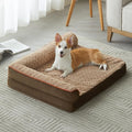 BFPETHOME Orthopedic Washable Dog Beds for Medium Dogs, Sleeping Dog Couch | 30x20 Inch Deluxe Plush Rose Velvet Washable Cover, Egg Crate Foam Support, Waterproof Lining, Non-Slip Bottom, Senior Dogs