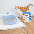 Four Paws Wee-Wee Cat Pads, Fresh Scent, 10 Count | Disposable litter box mats, great for under litter boxes, advanced odor control, fast absorption, litter tracking, 28" x 30"