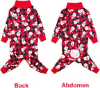 Dog Recovery Suit After Surgery Female Male, Medium Large Dog Neuter Shirt Cone Alternatives Prevent Licking Surgical Onesies (Xmas Snowman, 6XL)