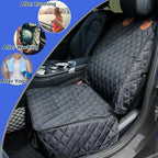 PETICON 2 Pack Pet Car Seat Cover for Front Seat, Captain Chair Seat Cover | Waterproof Pet Seat Protector, Full Protection with Side Flaps, Non-Slip, Large Front Storage Pocket, Fits Cars/Trucks/SUVs