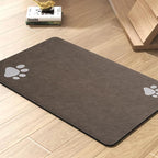Pet Feeding Mat-Absorbent Dog Mat for Food and Water Bowl-No Stains Quick Dry Water Dispenser Mat-Dog Accessories Pet Supplies-Bowl for Messy Drinkers（Brown,16"x24"