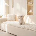 Sofa Covers Washable, Non Slip Couch Cover for 2 Cushion Couch Sofa | Soft Sofa Furniture Protector Covers, Dog Mat for Couches Against Fur, Dirt, Pet Friendly, Cream, 27.6" x 70.9"