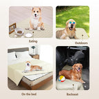 gogobunny Waterproof Blanket, Couch Covers for Dogs, Reversible Protector | 3X Stronger Leakproof, Scratch Proof Durable Furniture Protection, Stain Resistant, Washable, 30x70 Inch Dark/Light Cream