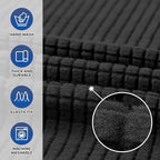 Stretch Chair Sofa Slipcover, Single Couch Cover,Black | 1-Piece Washable Sofa Cover,Pet Friendly (31"-55") Furniture Protector Soft Jacquard Elastic Bottom for Dogs & Kids