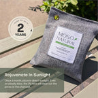 Moso Natural Air Purifying Bag 200g (3 Pack) HGTV Editor's Pick | Premium Bamboo Charcoal Odor Absorber for Home & Car | Closet Odor Eliminator & Car Air Freshener | Long Lasting Charcoal Bags