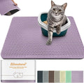 Cat Litter Mat 31"x24",Double Layer EVA Litterbox Mat Purple | Extra Large, Honeycomb, scatter control, Waterproof, non-slip, Odor-free, easy clean, washable, durable, floor protector