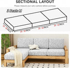 Stretch Sofa Slipcover, 2026 Upgraded Non Slip Couch Cover with Adjustable Straps, Pet Dog Cat Friendly Furniture Protector for 3 Seater, Washable for Living Room
