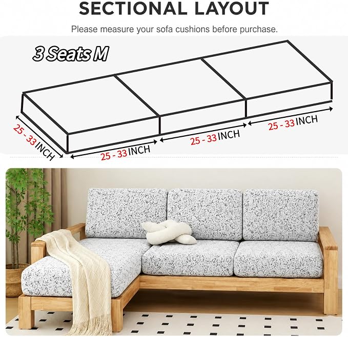 Stretch Sofa Slipcover, 2026 Upgraded Non Slip Couch Cover with Adjustable Straps, Pet Dog Cat Friendly Furniture Protector for 3 Seater, Washable for Living Room