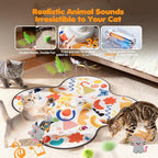 Aktor Interactive Cat Toy for Indoor Cats - Rechargeable Automatic Hide & Seek with Fluttering Butterfly, Moving Feather Wands & Realistic Prey Sounds | Motion Activated Exercise Toy for Bored Cats