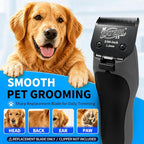 Size 15 Detachable Pet Grooming Clipper Blade with Steel Cutter, 3/64 Inch (1.2 mm) Cut Length, Black, Compatible with Andis, Oster A5, Wahl KM10, 3 Pack