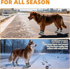 KOOLTAIL Anti Slip Dog Socks to Prevent Licking Paws and Slipping, Extra-Thick Grip Pet Boots & Paw Protectors, Winter Warm Puppy Shoes Booties for Hardwood Floors Small Medium Large Senior Dogs, S