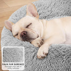MIXJOY Orthopedic Dog Bed Comfortable Donut Cuddler Round Pet Beds Ultra Soft Washable Dog and Cat Cushion Bed (30'', Grey)