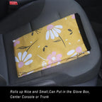 Car Seat Cover Protector Front Seats,for Gym Workout,Running,Swimming,Beach and Hiking,Waterproof Sweat Towel Bucket Seat Covers for Cars SUV Trucks (Chamomile and Yellow, 1Pcs)