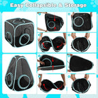 Outdoor Cat Enclosure, 9.45 ft Pop-Up Cat Tent with Tunnel Kit | 4-Piece Kit with 2 Tunnels, 33.86 x 11.81 in Tubes, Breathable Mesh, Pop-Up Setup, Storage Bag, DIY Layouts, Cats