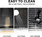 Heavy-Duty Cat Litter Mat: 10,000 Scratch Motions Tested | XL Extra-Thick Silicone Mat - No Holes for 3 Years