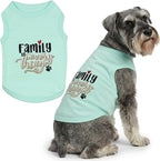 Parisian Pet Dog Shirt – 100% Cotton Shirts for Large Dogs – Blue Sleeveless Pet Clothes – Lightweight and Breathable Dog Apparel – Family is Everything Dogs Clothes - Stretchy Pet T Shirts