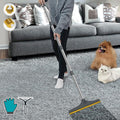 Carpet Rake for Pet Hair Removal, Reusable Carpet Scraper for Rug | Pet Hair Remover with 60” Adjustable Long Handle,Dog Cat Hair Remover Tool for Rugs, Mats, Couch(Grey)