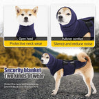 JOHNBOLIN Dog Anxiety Jacket, Dog Shirt with Turtleneck, Breathable Calming Vest, Indoor and Outdoor Separated Pet Jacket (Navy Blue, XXX-Large)