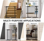 BalanceFrom Easy Walk-Thru Safety Gate for Doorways and Stairways with Auto-Close/Hold-Open Features, 30-Inch Tall, Fits 29.1-33.8 Inch Openings, Graphite | with Hold-Open and Auto-Close – Adjustable Steel Barrier for Stairs, Doorways, and Hallways, No...