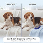 Pets&Goods Rubber Grooming Brush for Dogs & Cats - Gentle Deshedding Bath Brush for Short & Medium Hair - Soft Bristles, Anti-Slip Grip, Easy to Clean