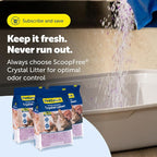 PetSafe ScoopFree Odor Control Crystal Cat Litter, Lavender Scent, 8 Lb Bag, Pack of 3