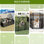 Heavy Duty Tube Dog Playpens,Dog playpen Outdoor for Large Dogs,Puppy Play Pen for Indoors,40" H 24 Panels
