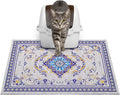 Glittme Cat Litter Mat, 24"x15" Non-Slip Washable Trapping Mat for Cats | Litter Trapping Mat With Thick PVC Coil To Catch Scatter, Soft On Paws And Waterproof Bottom To Protect Floors