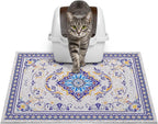 Glittme Cat Litter Mat, 24"x15" Non-Slip Washable Trapping Mat for Cats | Litter Trapping Mat With Thick PVC Coil To Catch Scatter, Soft On Paws And Waterproof Bottom To Protect Floors